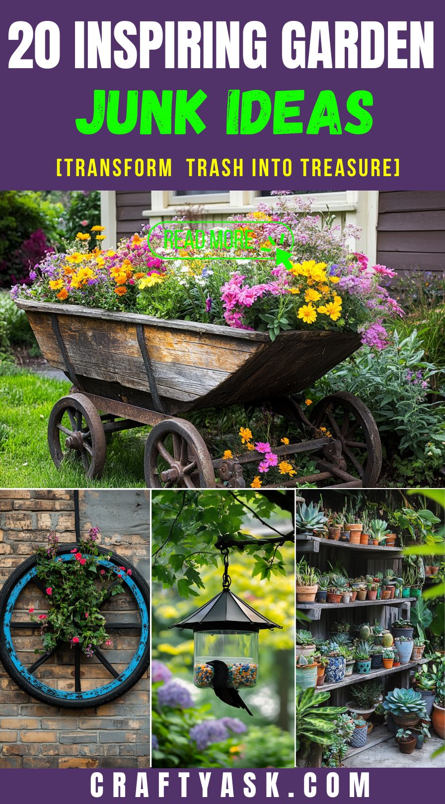 20 Inspiring Garden Junk Ideas