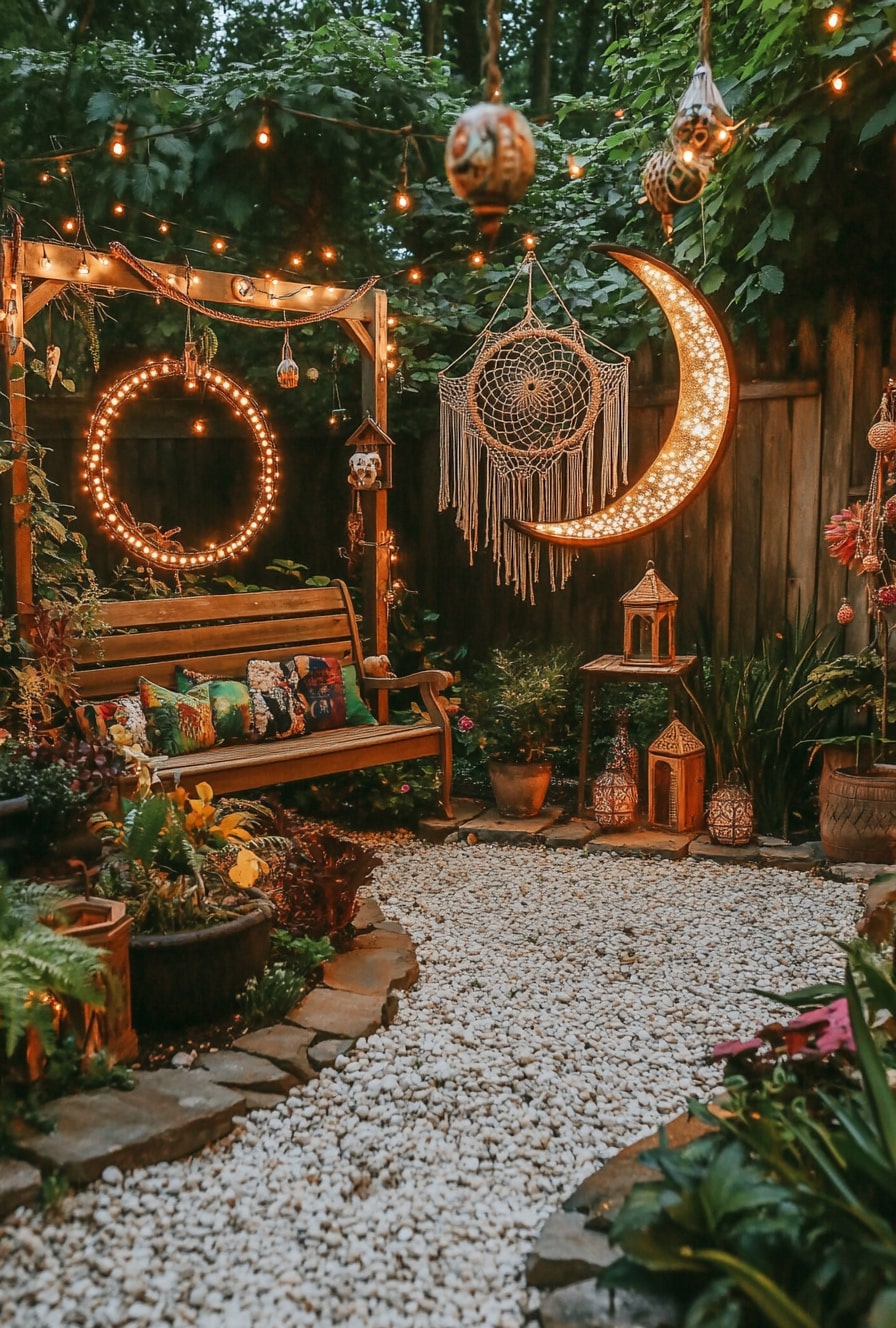 Bohemian Retreat with Magical Lighting