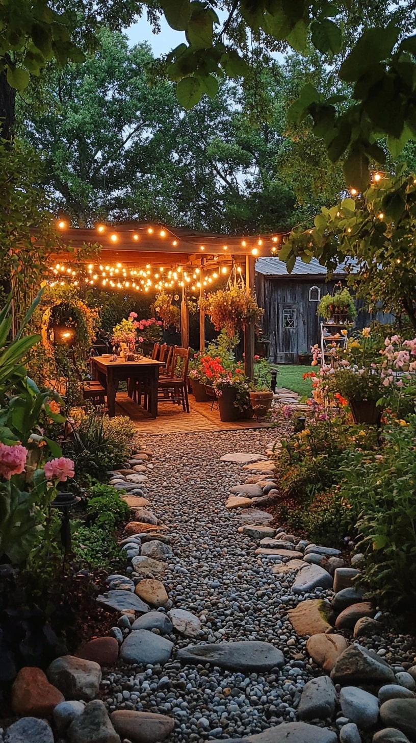 Transform Your Garden with a Magical Pebble Pathway
