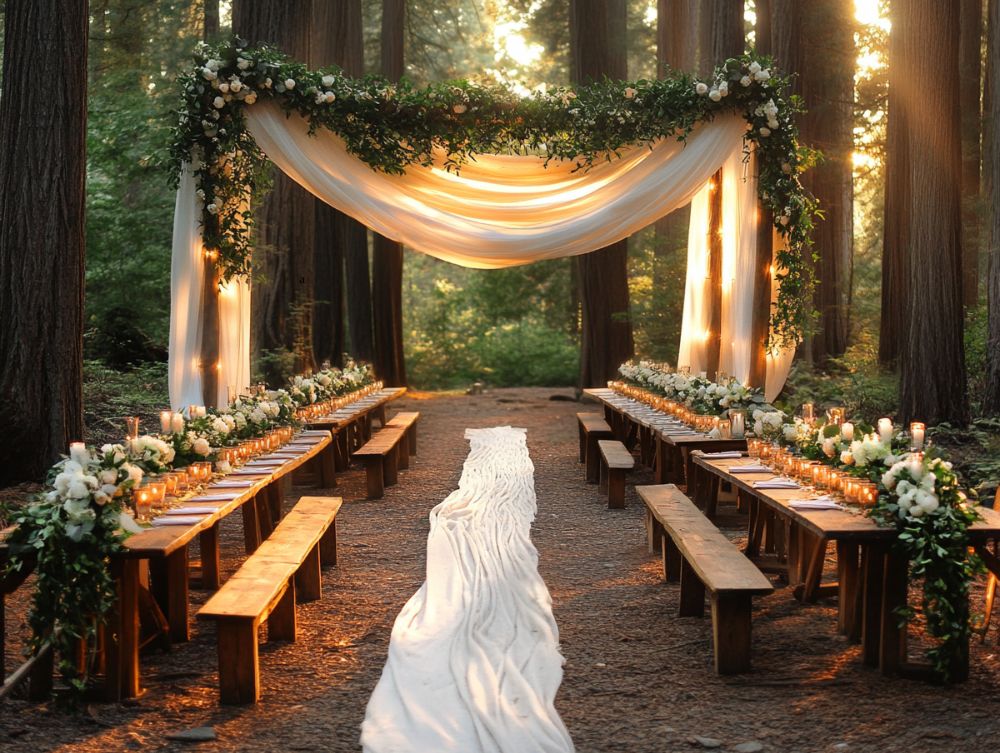 ideas to create beautiful forest weddings