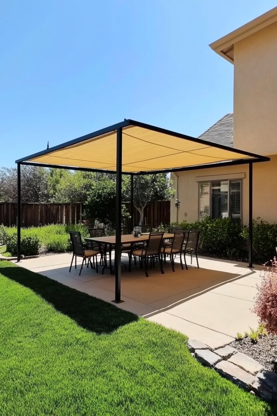 Sleek Canopy for a Shaded Patio Retreat