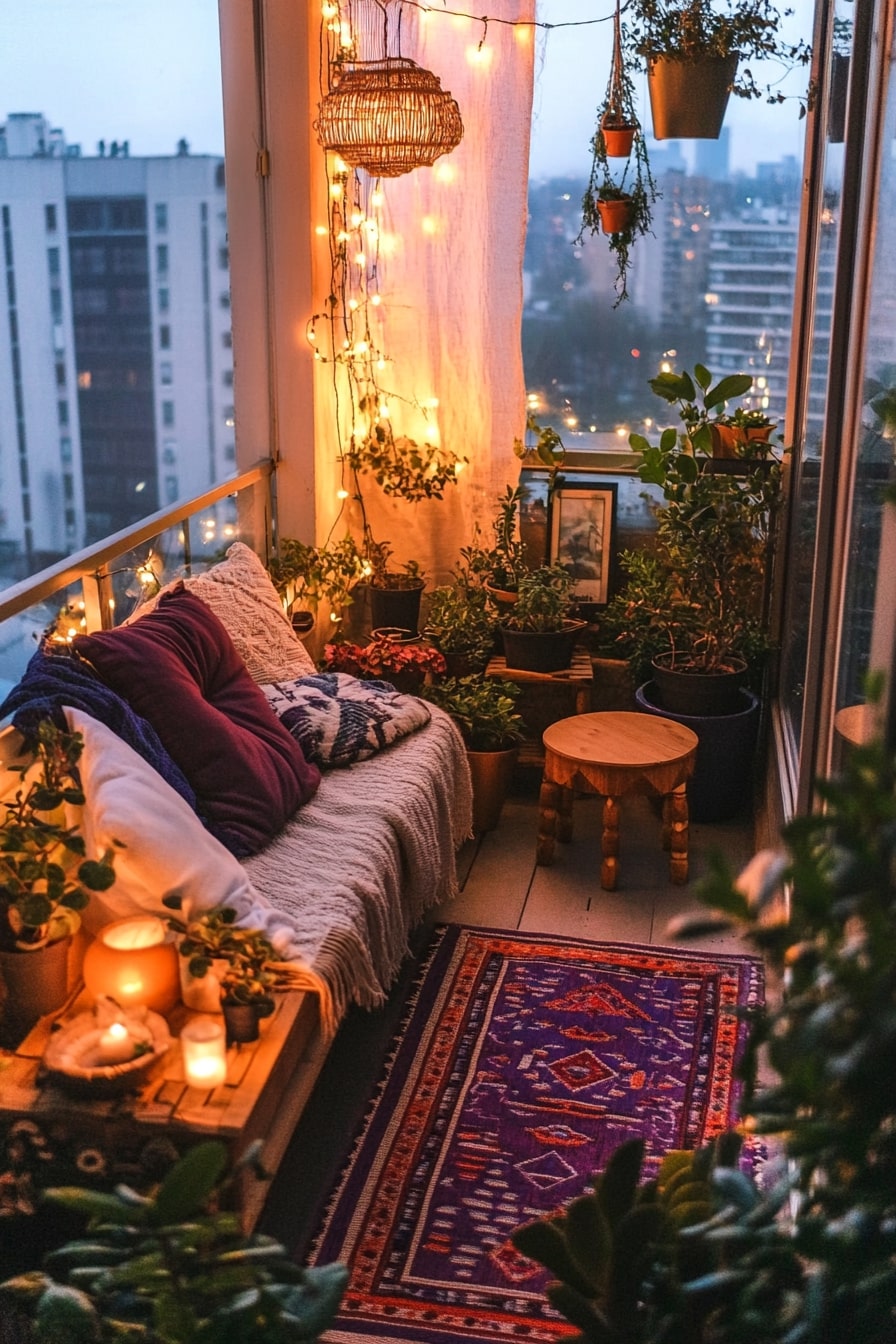 Create a Warm and Inviting Balcony Retreat