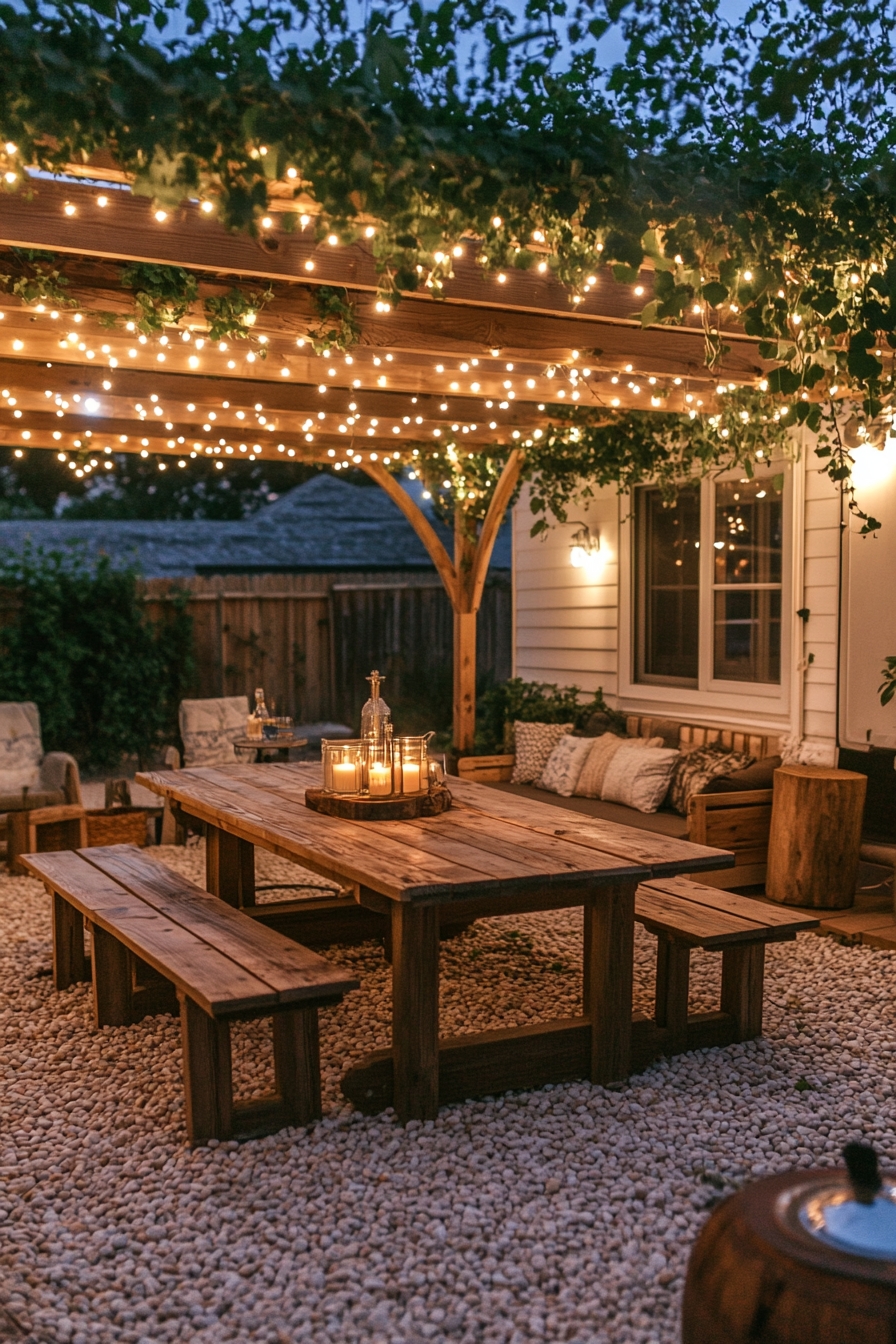 Creative Backyard Patio String Light Ideas (1)