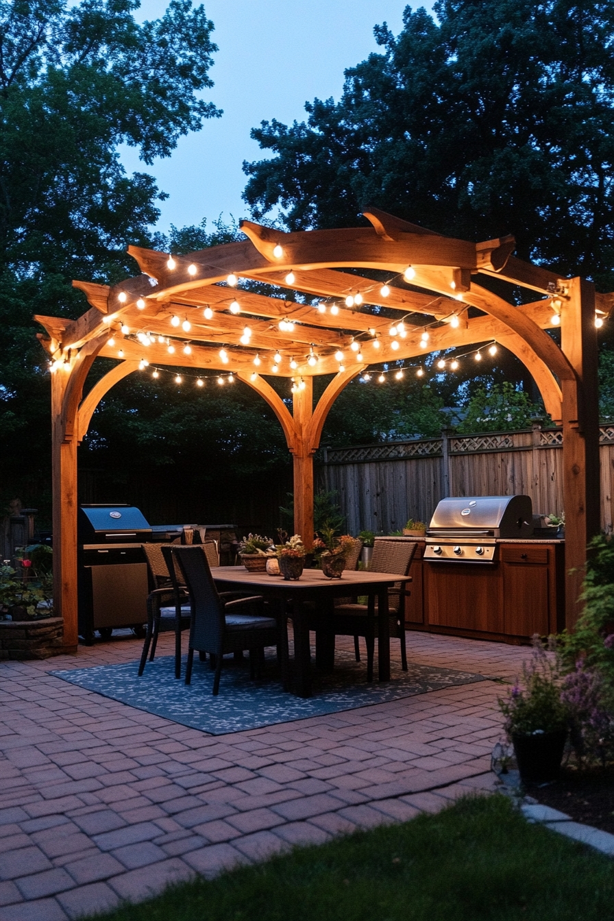 Creative Backyard Patio String Light Ideas (17)