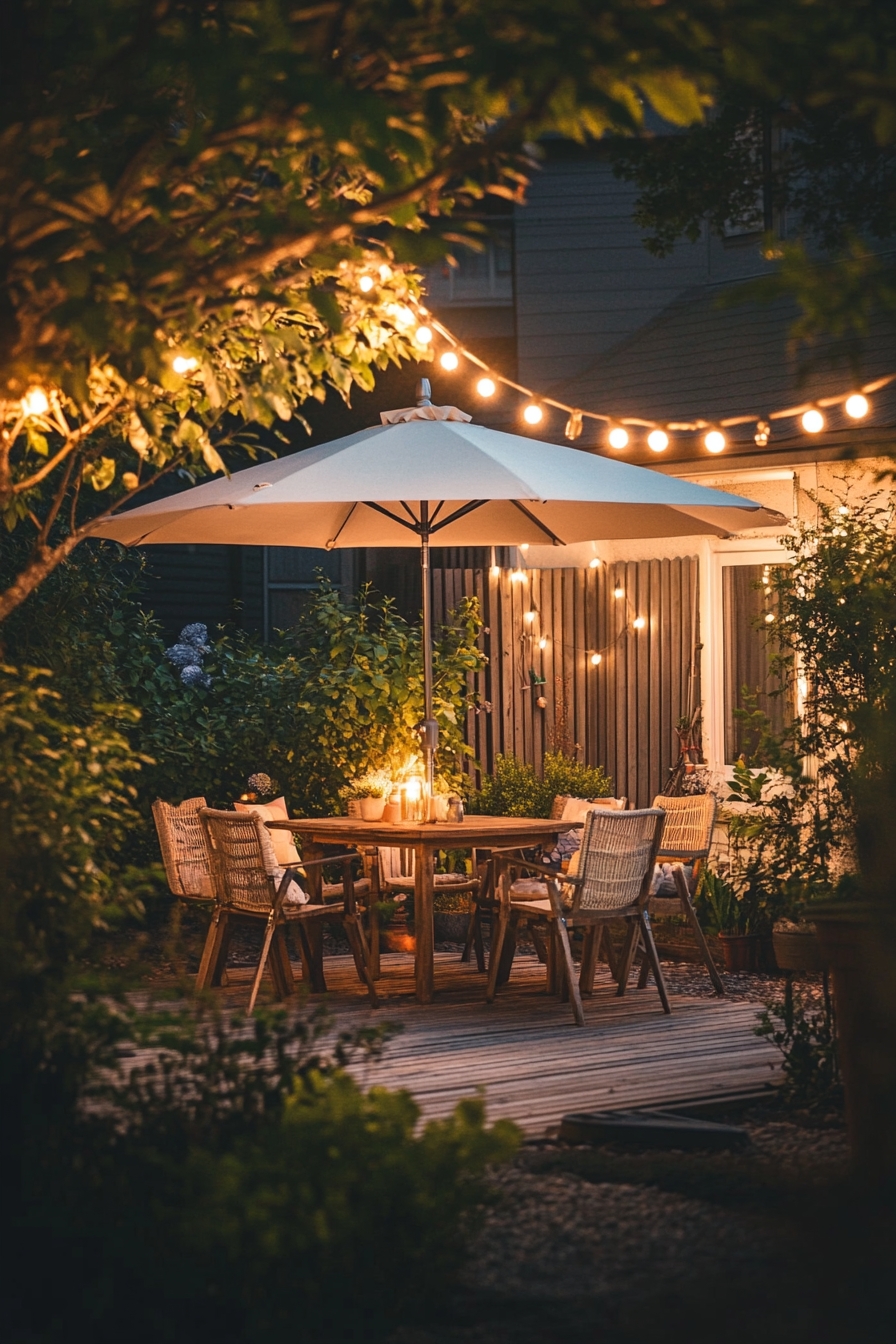 Creative Backyard Patio String Light Ideas (19)