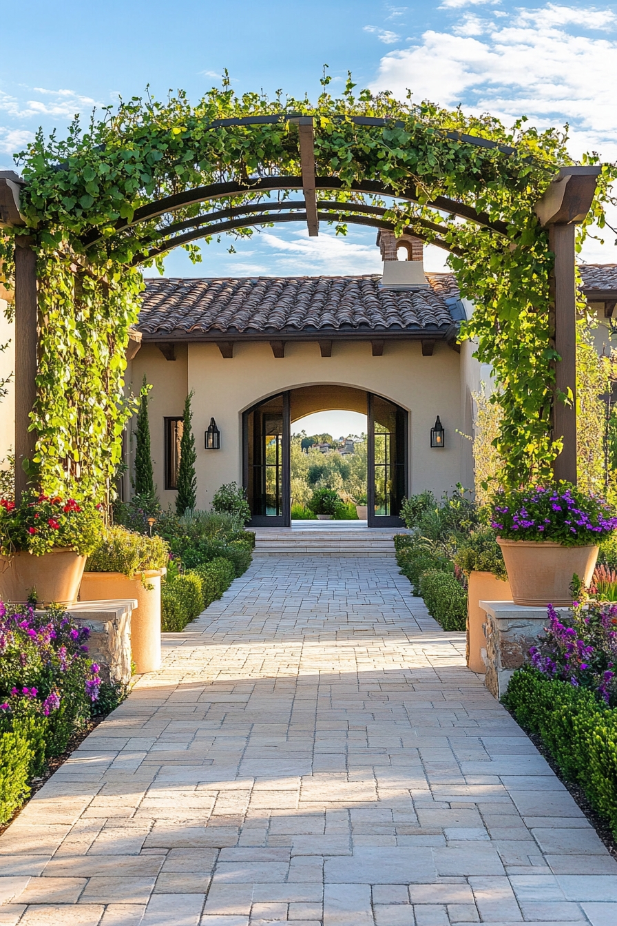 12. Entryway Highlighted by Verdant Arches