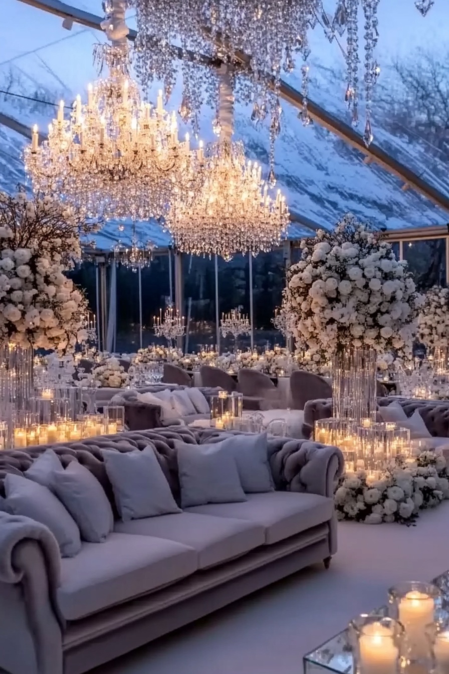 Luxurious Glass-Enclosed Reception