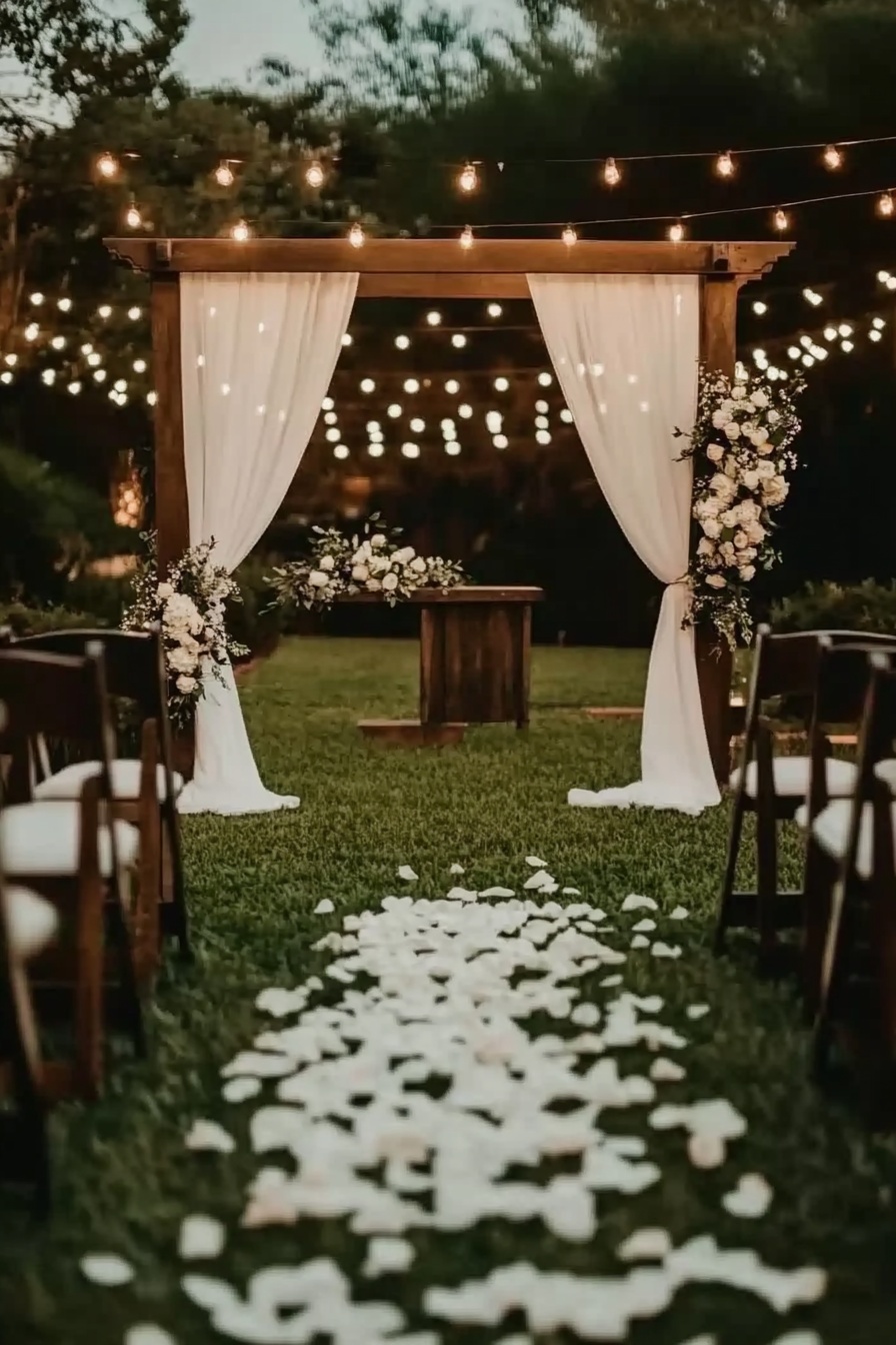 Create a Dreamy Garden Wedding with a Rustic Floral Arch