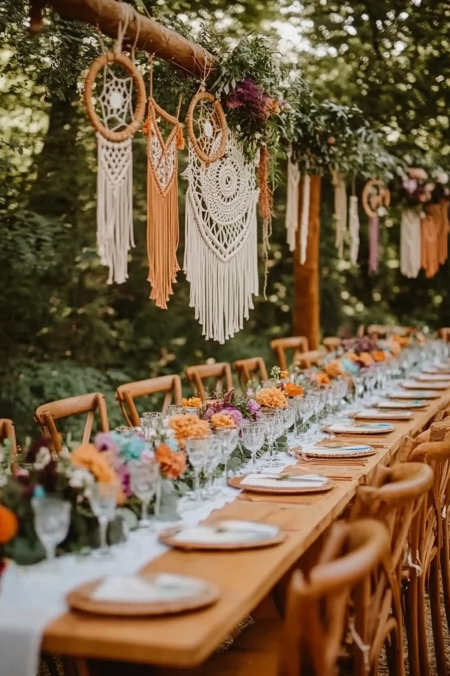 Style a Boho-Chic Wedding Table with Dreamcatcher Accents