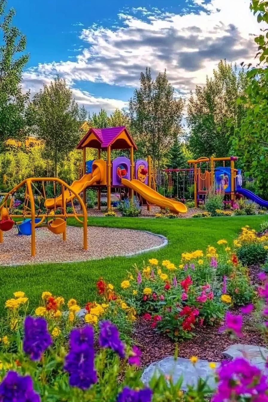  Vibrant Playground for a Family-Friendly Backyard