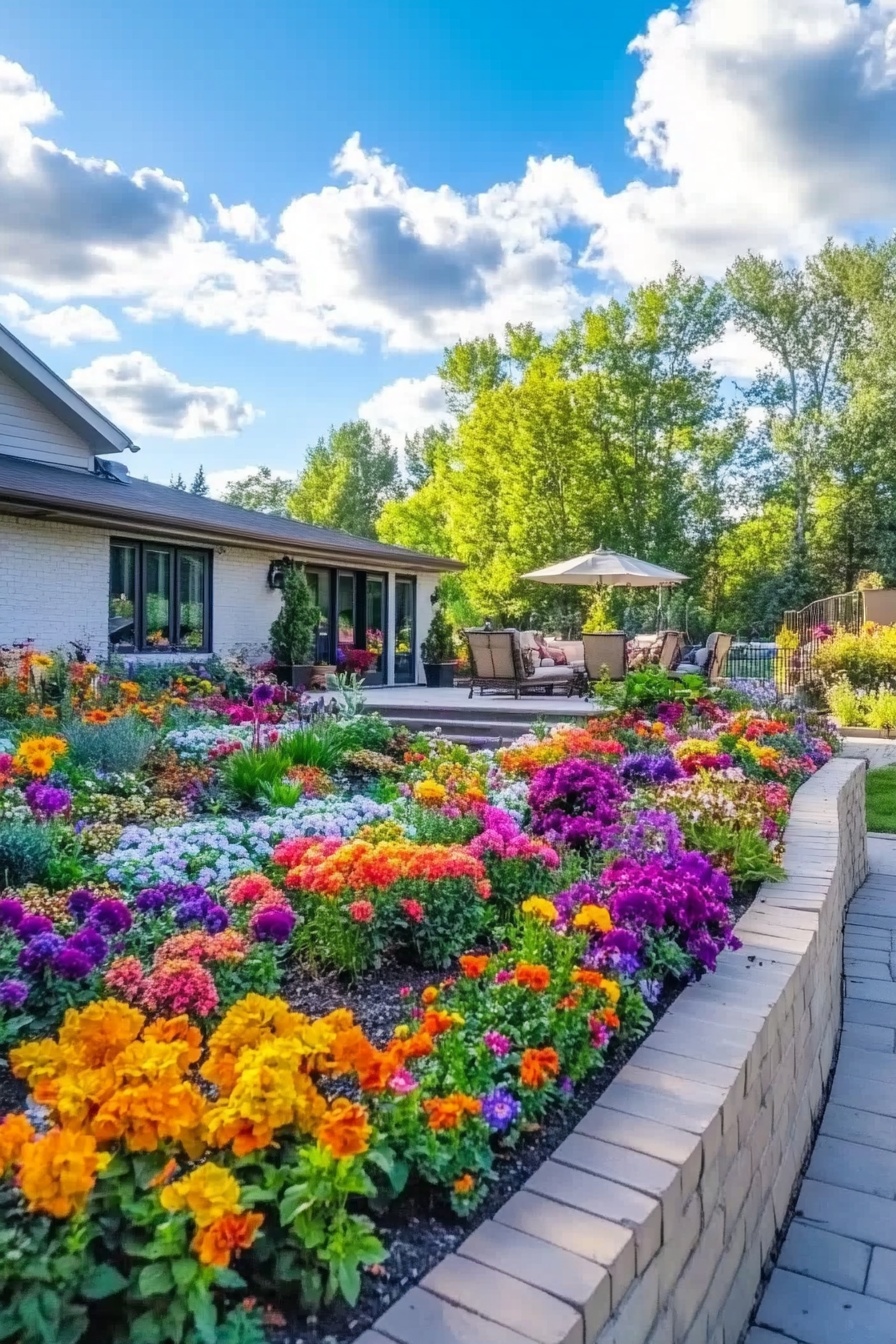 Vibrant Multi-Level Garden