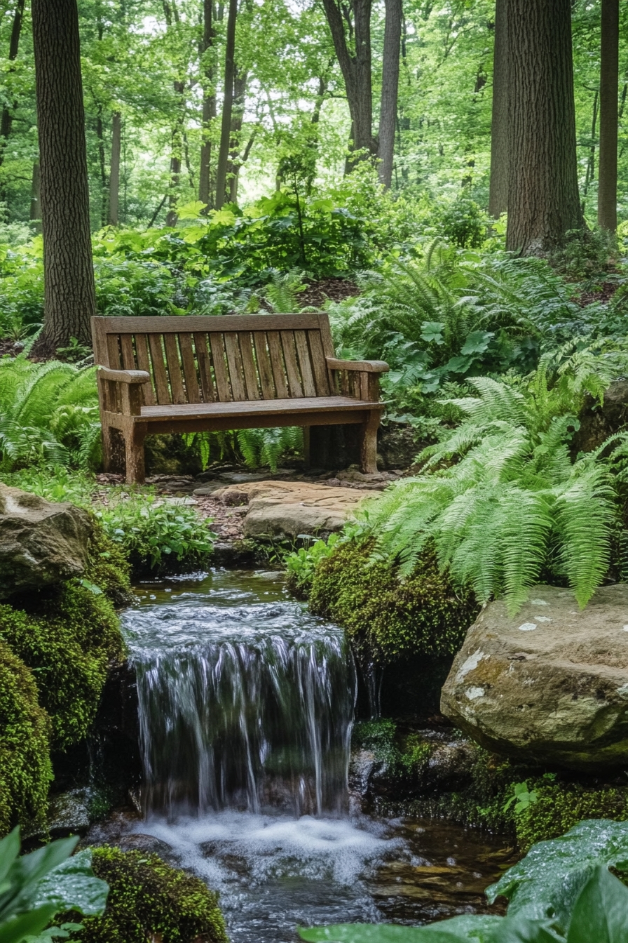 gentle garden waterfall