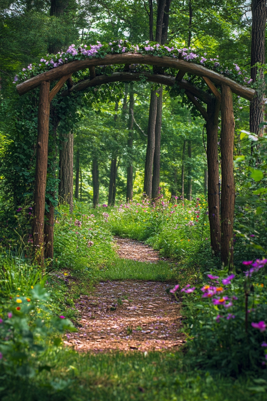 wildflowers in a woodland setting