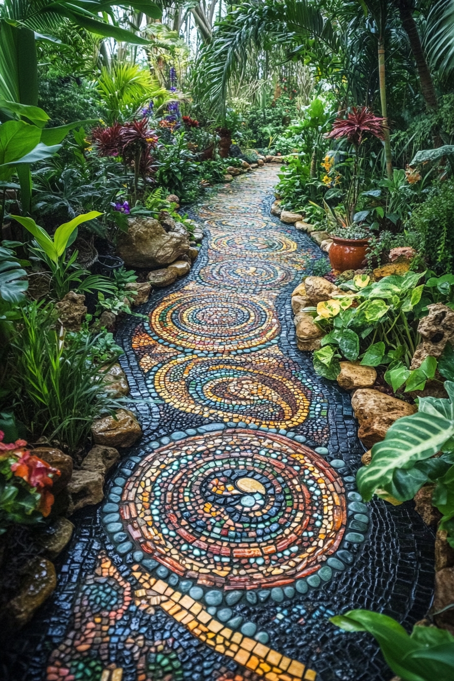 Mosaic Spiral Pathway
