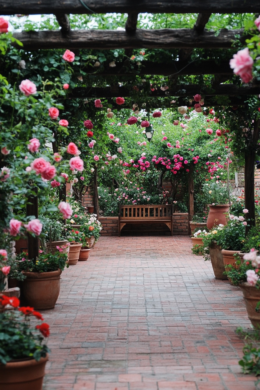 2. Create a Romantic Rose-Covered Pergola