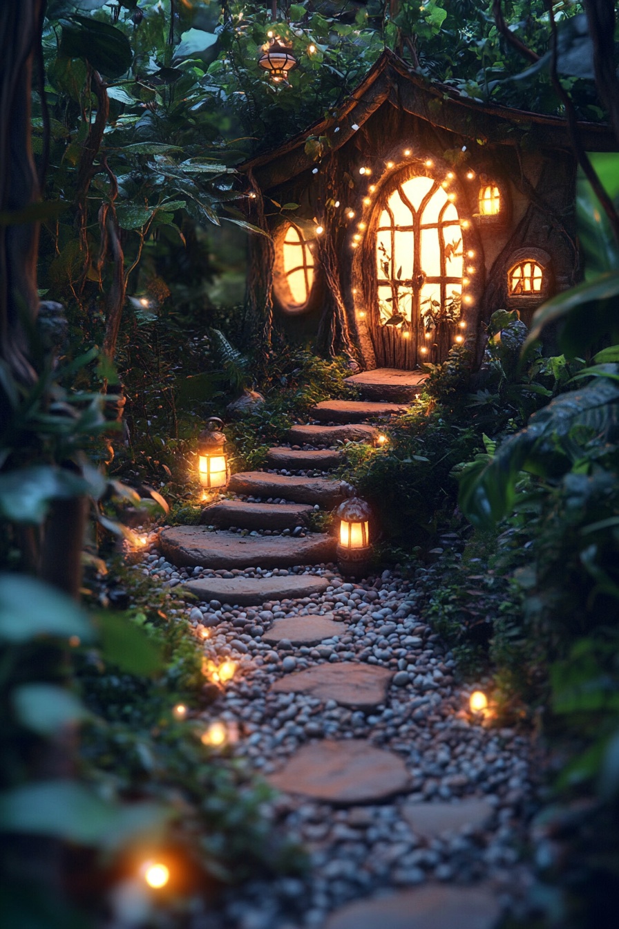 13. Guide Your Fairy Garden with Glowing Lanterns