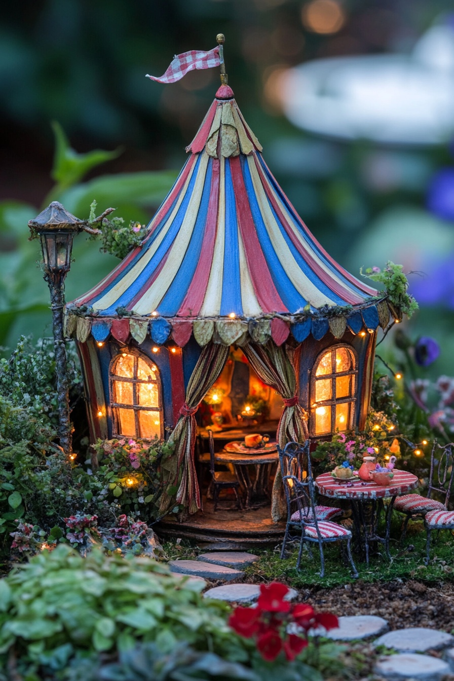 19. Bring Whimsical Charm with a Miniature Circus Tent