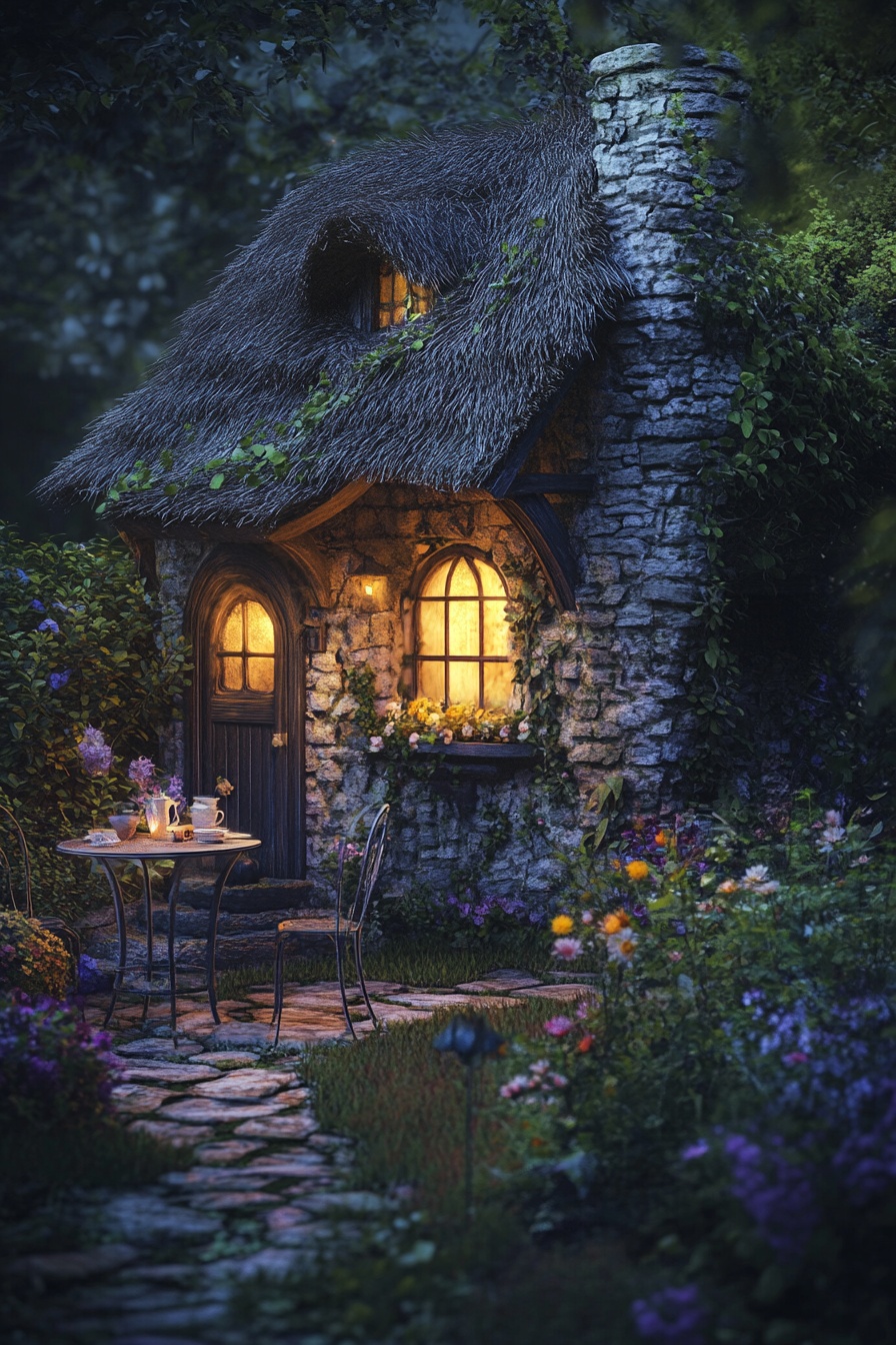 3. Make a Magical Glow Around a Fairy Cottage