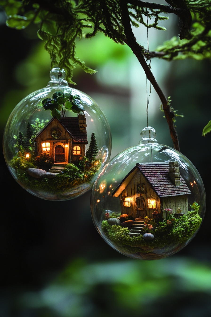 8. Hang Fairy Garden Globes