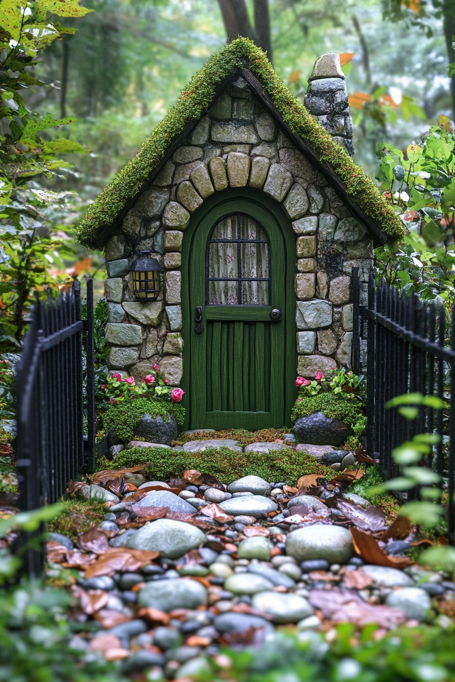 9. Design a Whimsical Fairy Cottage with a Stone Path