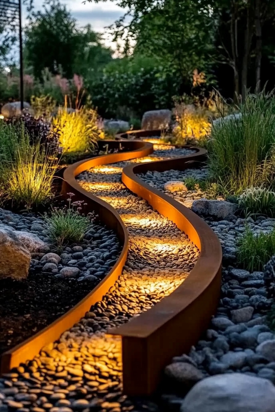 Gabion Pathway for a Serene Landscape