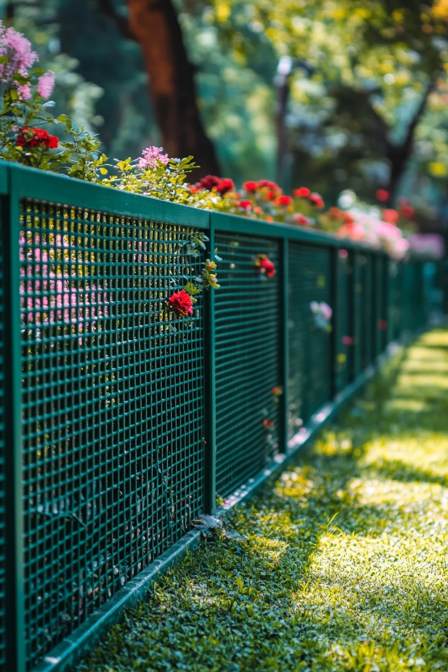 Vibrant Green Metal Mesh