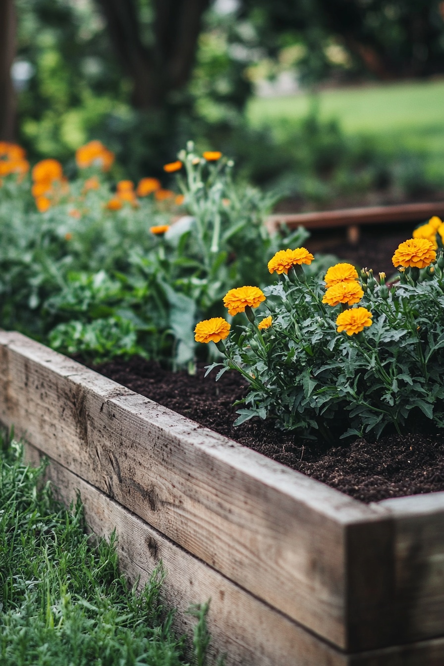 Build a Rustic Wooden Raised Garden Bed for Vibrant Blooms