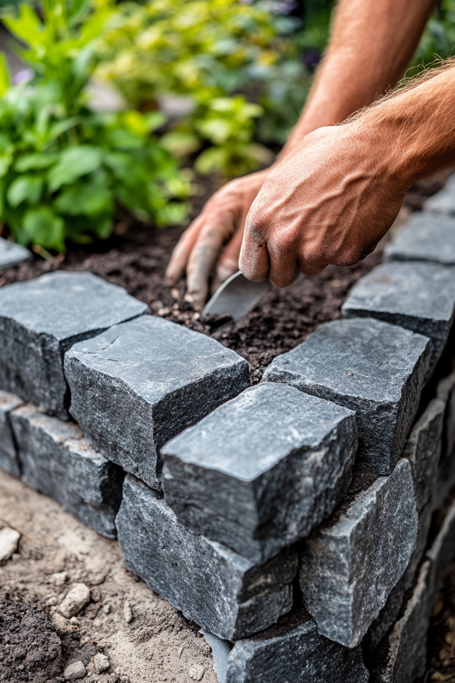 Construct a Durable Raised Garden Bed with Recycled Stone