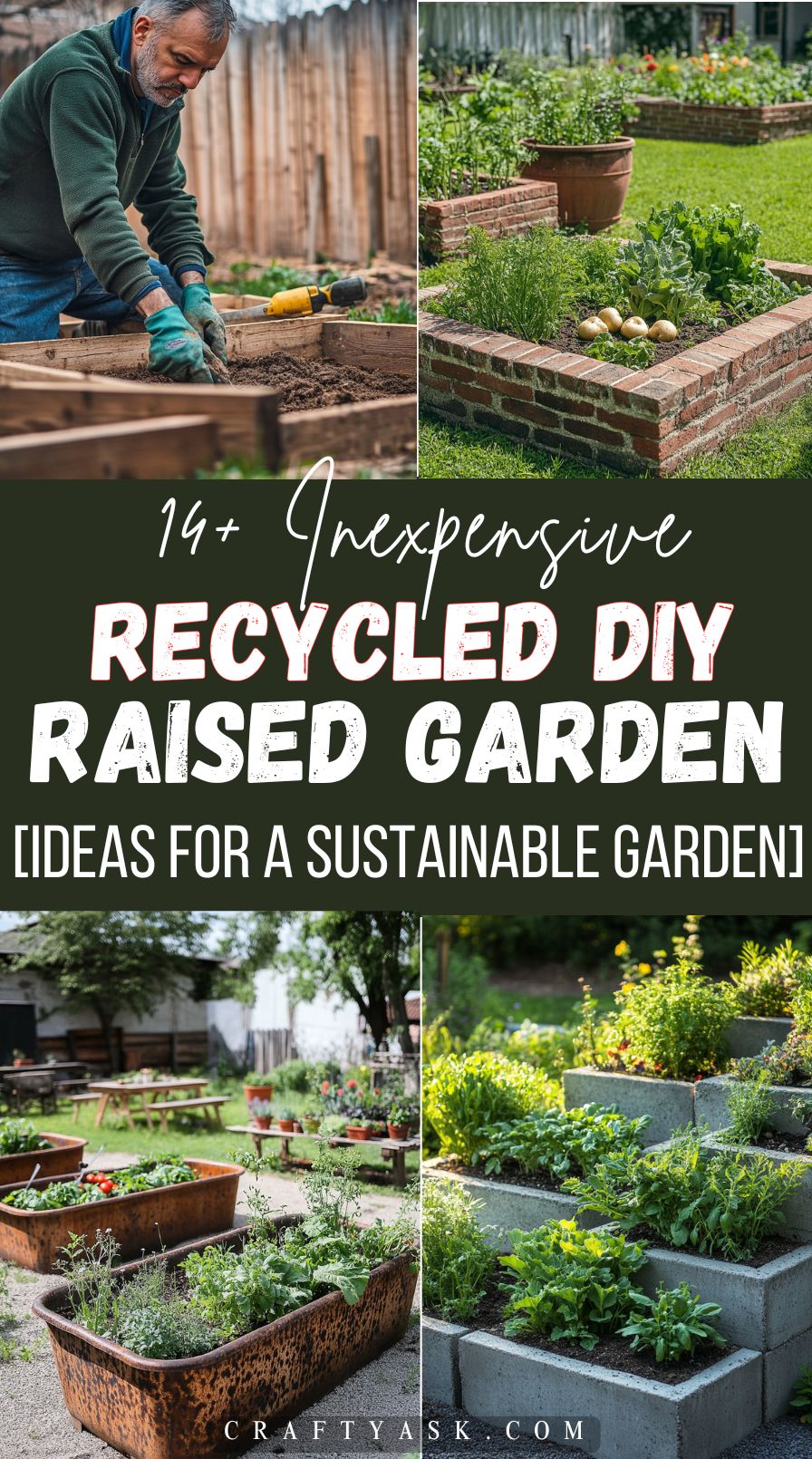 recycled diy raised garden bed ideas