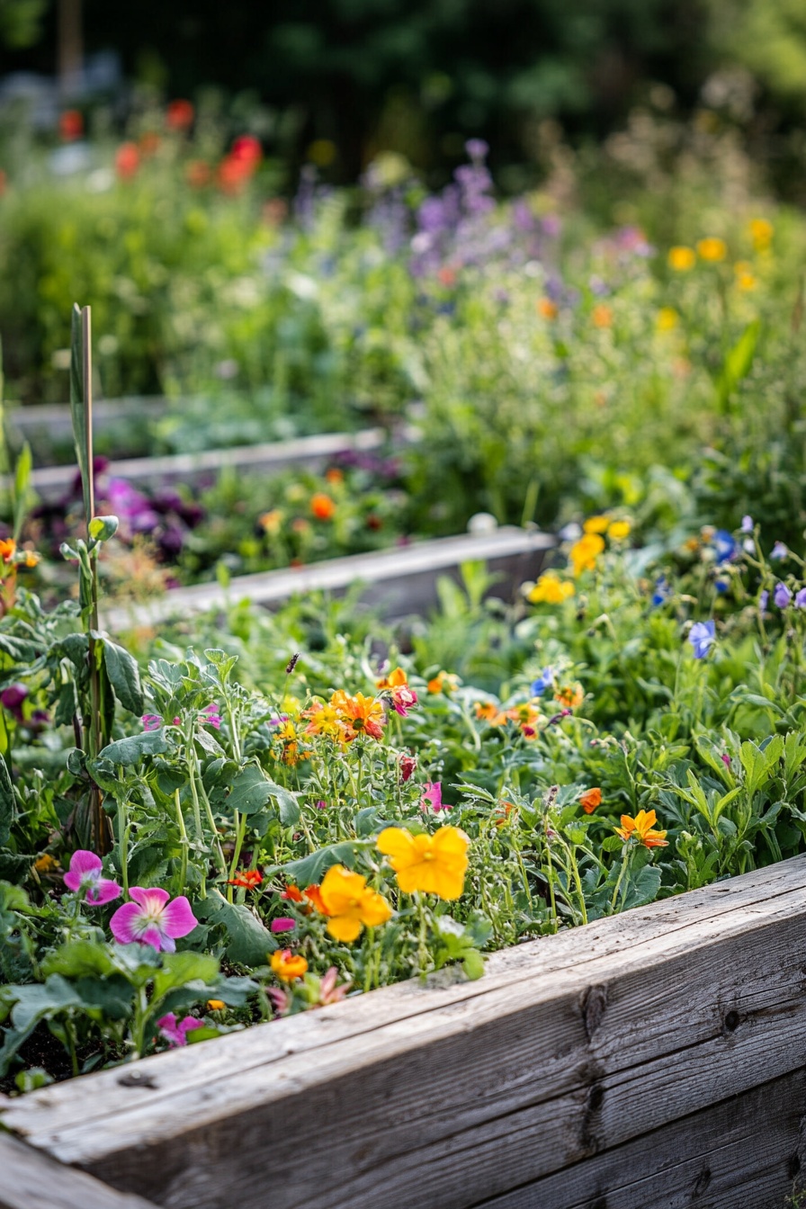 Create a Wildflower Haven with Rustic Wooden Raised Beds