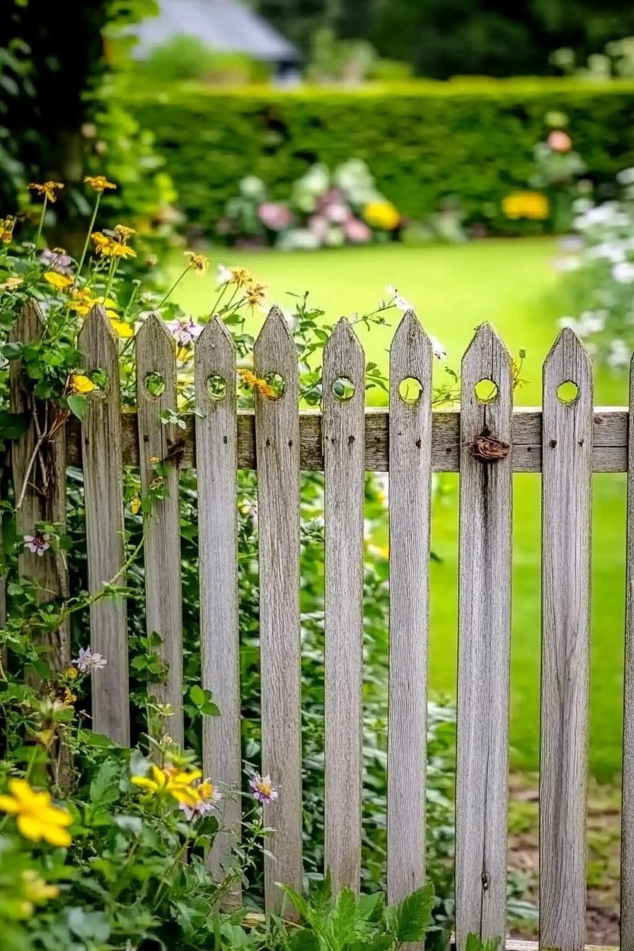 rustic fence ideas 9