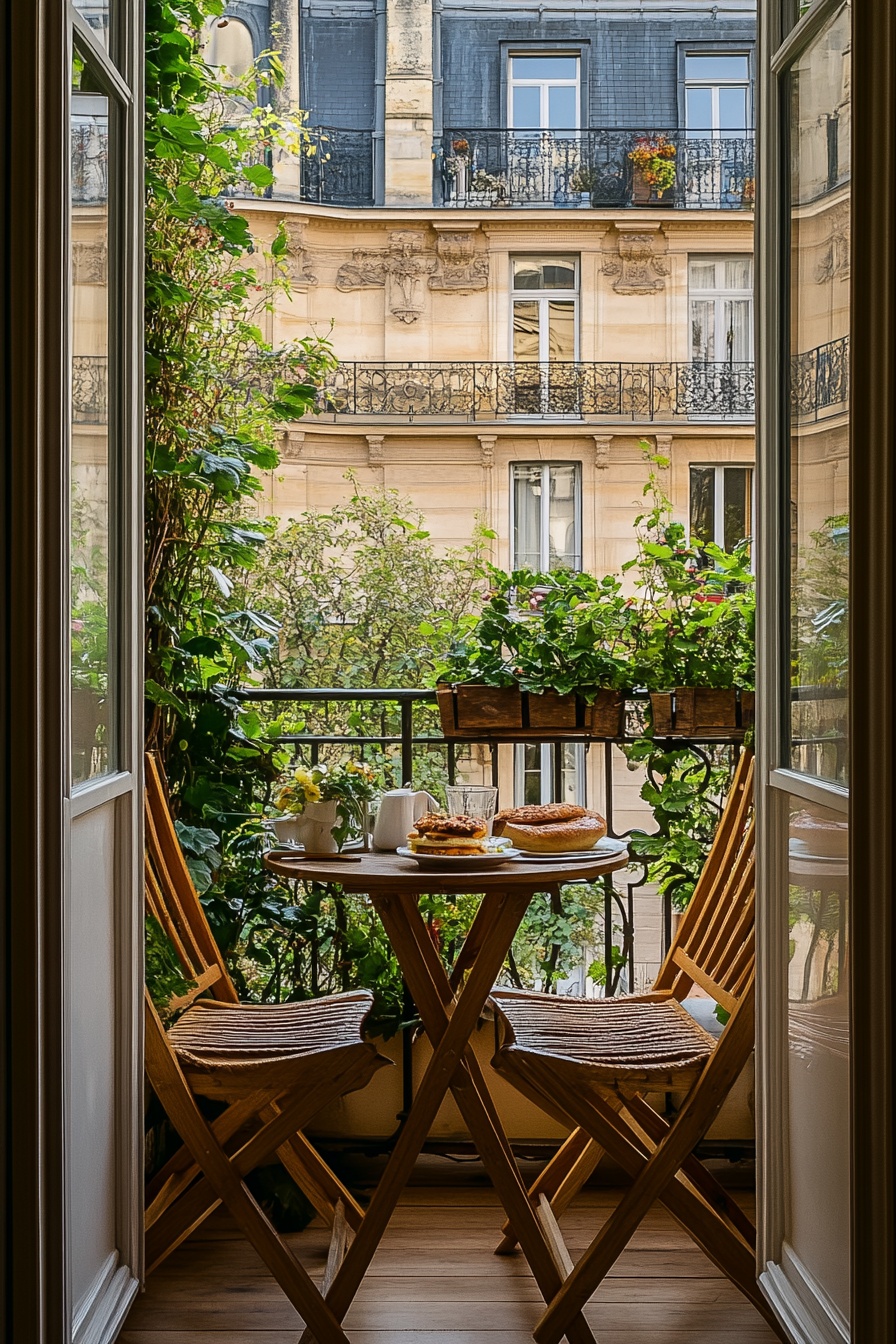 Create a Parisian-Style Balcony for Relaxing Mornings