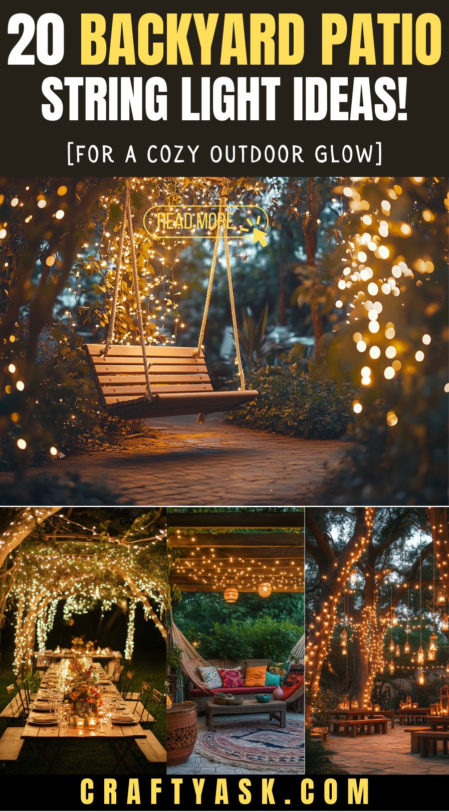 20 Creative Backyard Patio String Light Ideas