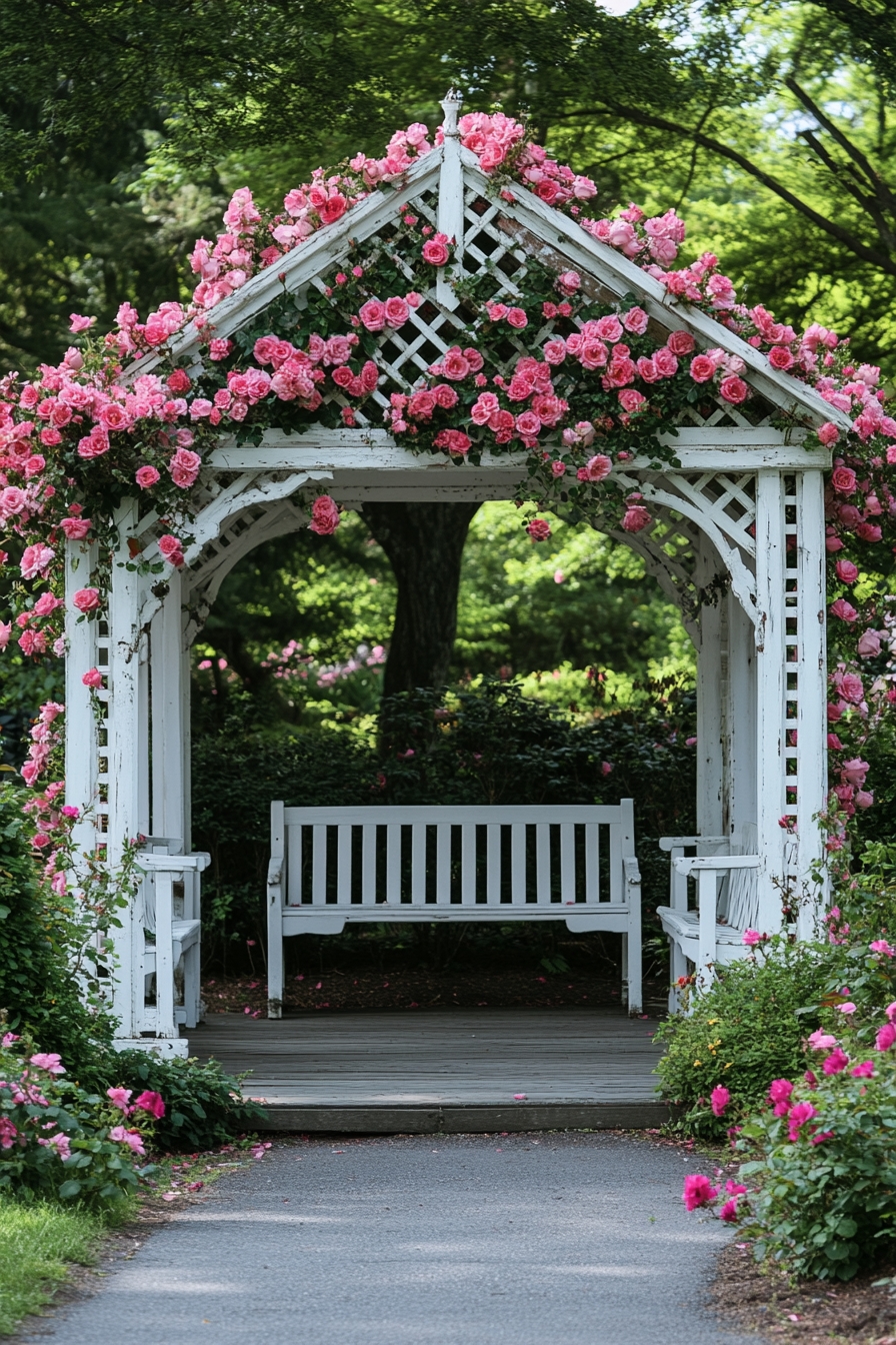 Whimsical Garden Escape with an Old-Fashioned Arbor