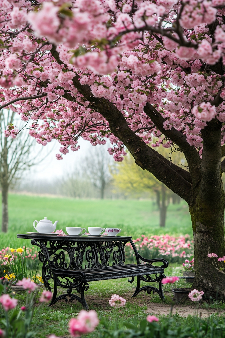 Tea Spot Under Blooming