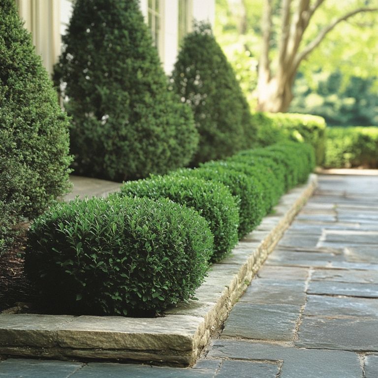 Boxwood Patio Border