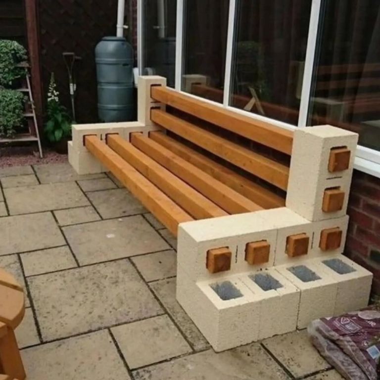 Cinder Block Bench
