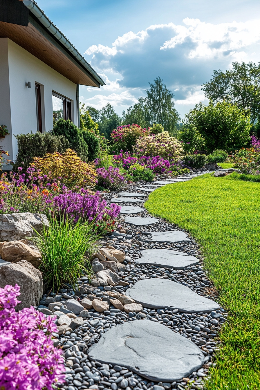 Pebble and Stone Pathway