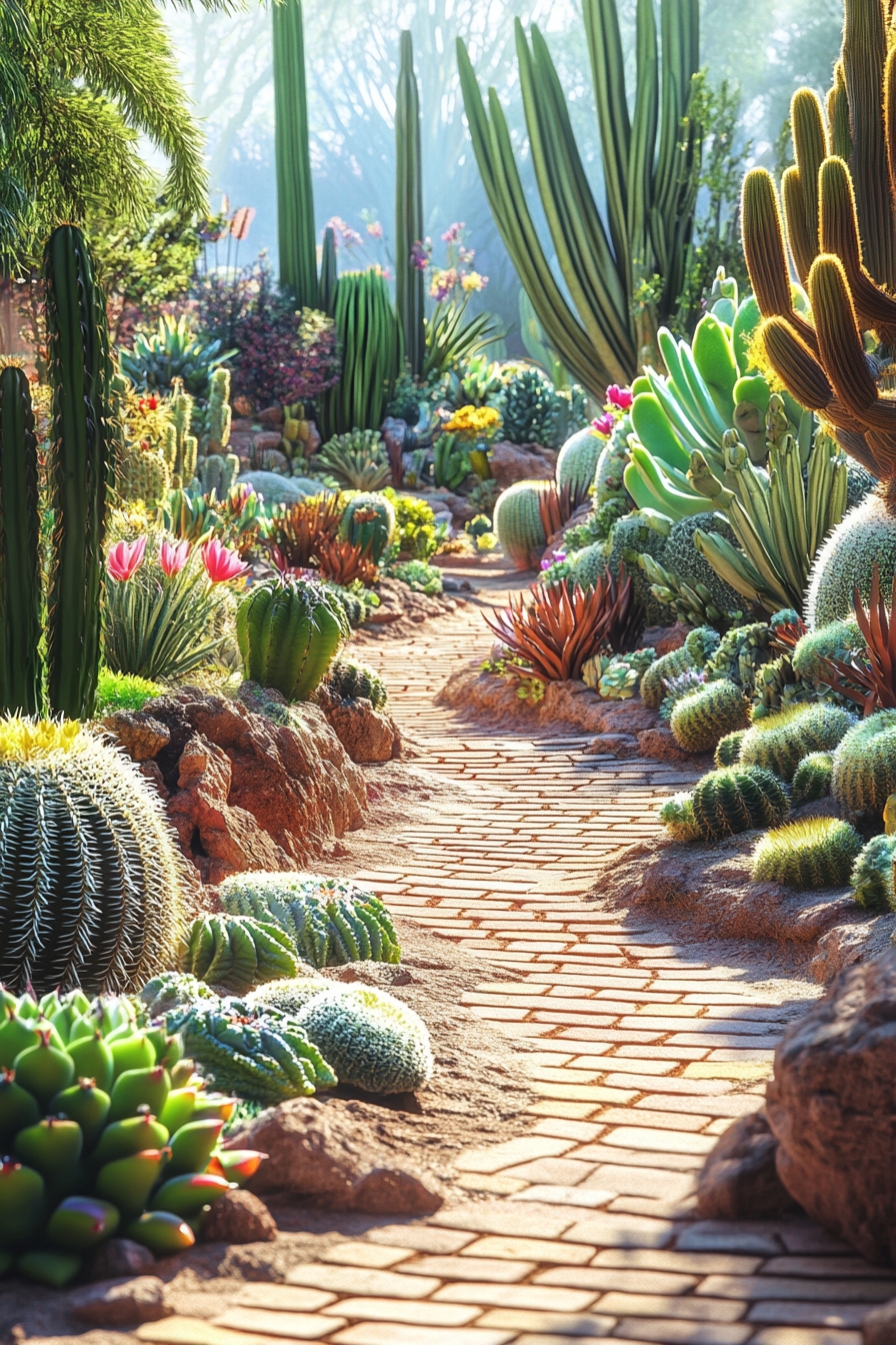 Vibrant Desert Garden Pathway