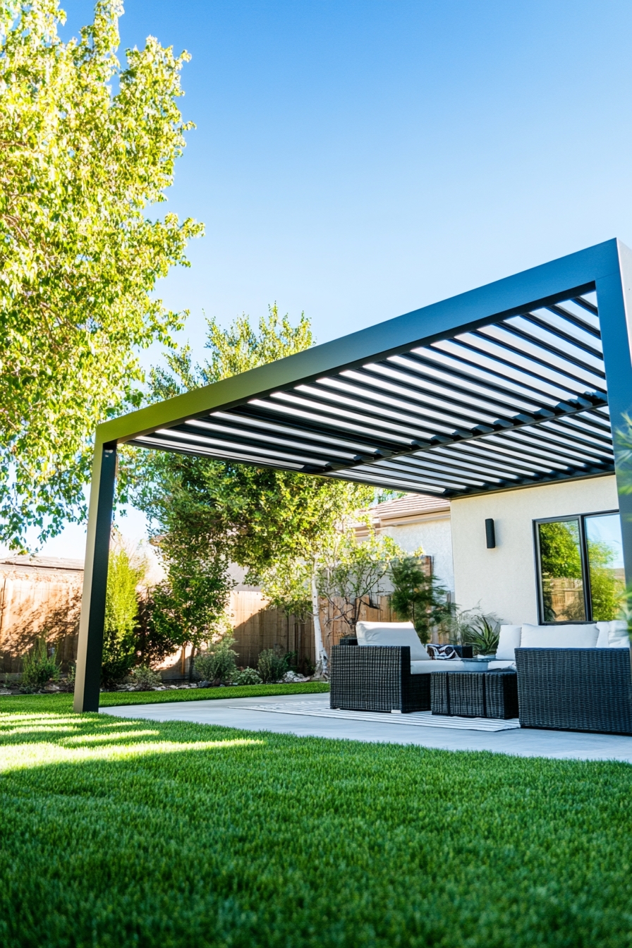 Slatted Pergola for Stylish Outdoor Comfort