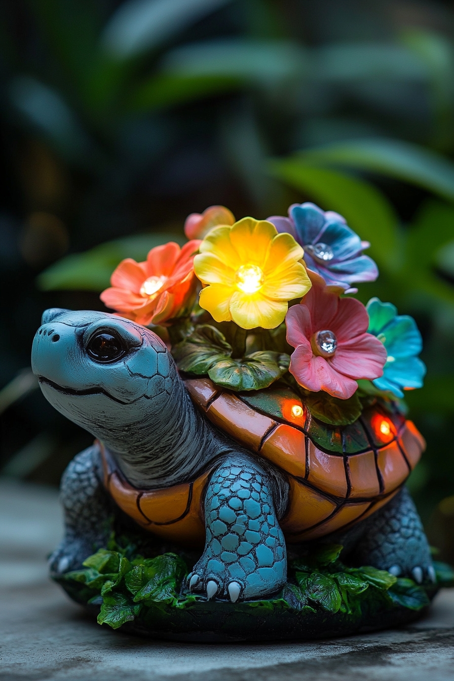 Glowing Turtle Statue