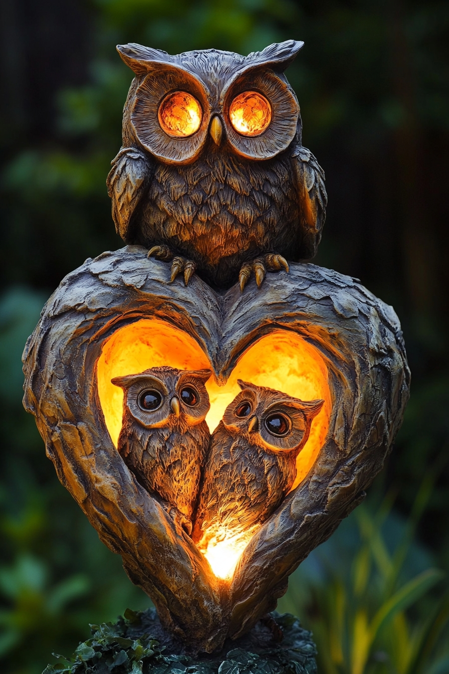 Owl-Themed Garden Light