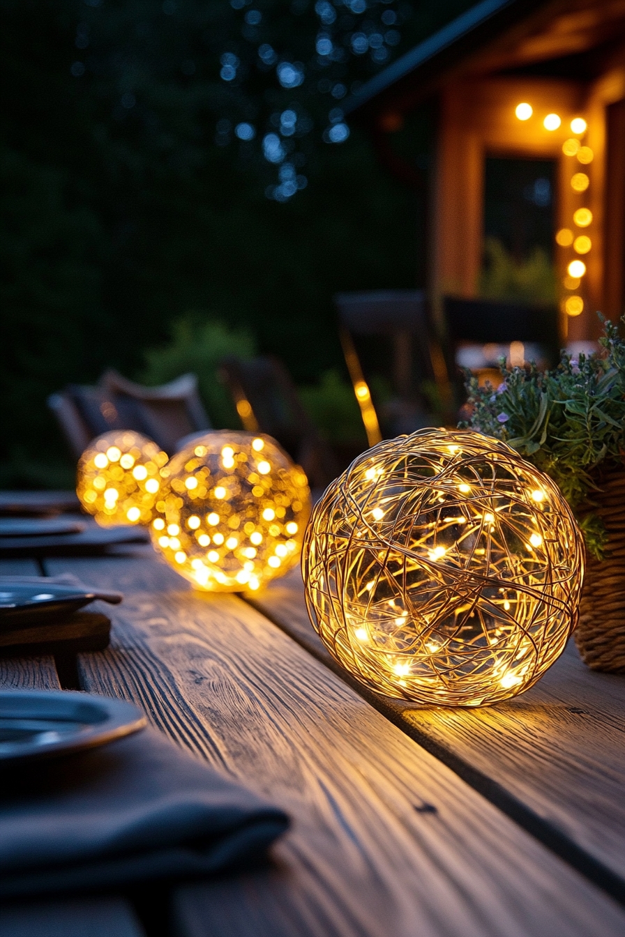 Glowing Wire Lanterns