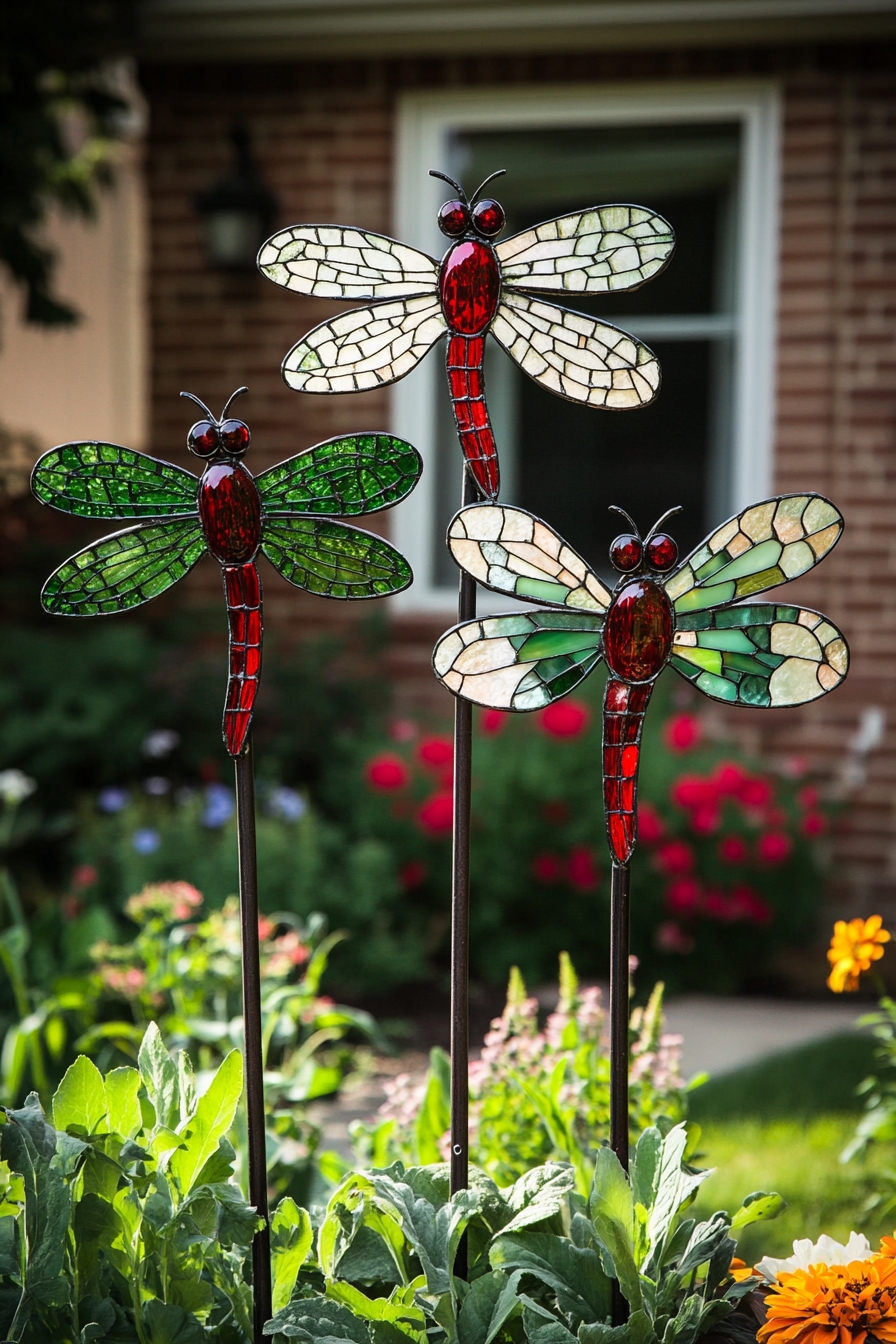 Stained Glass Dragonflies