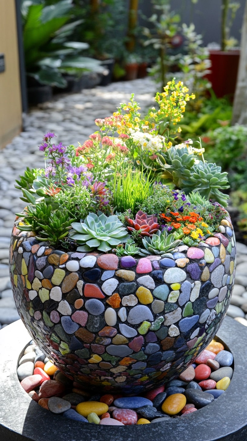 Mosaic Succulent Garden Pot