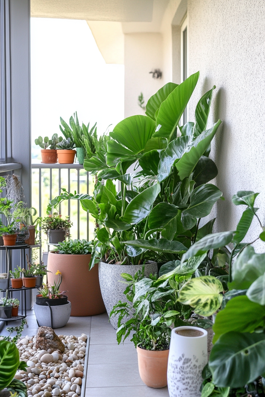 Balcony into a Tropical Green Retreat