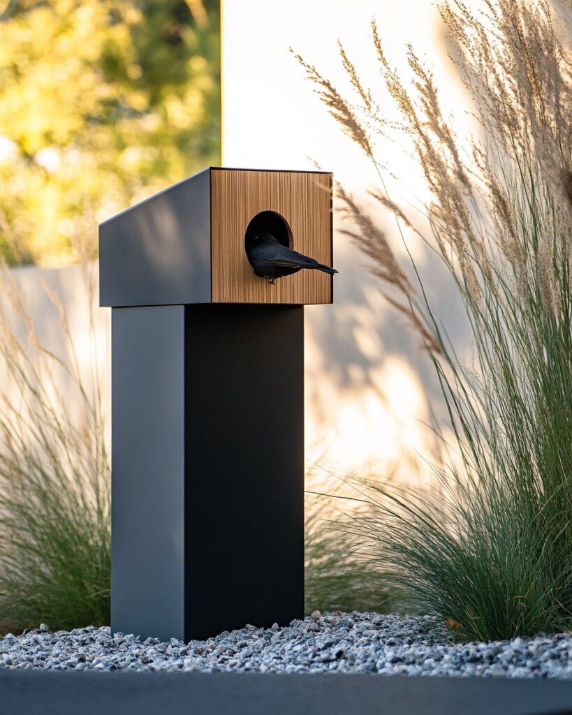 Cube Birdhouse for Modern Garden