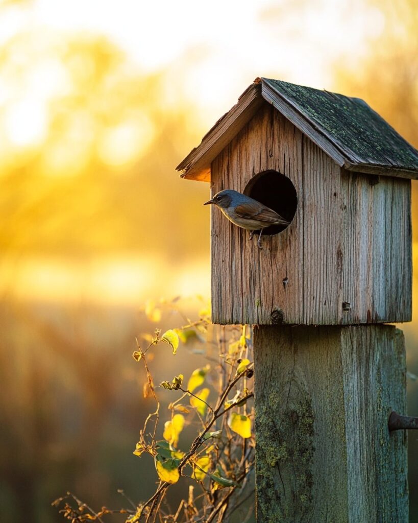 Vintage Wood Birdhouse