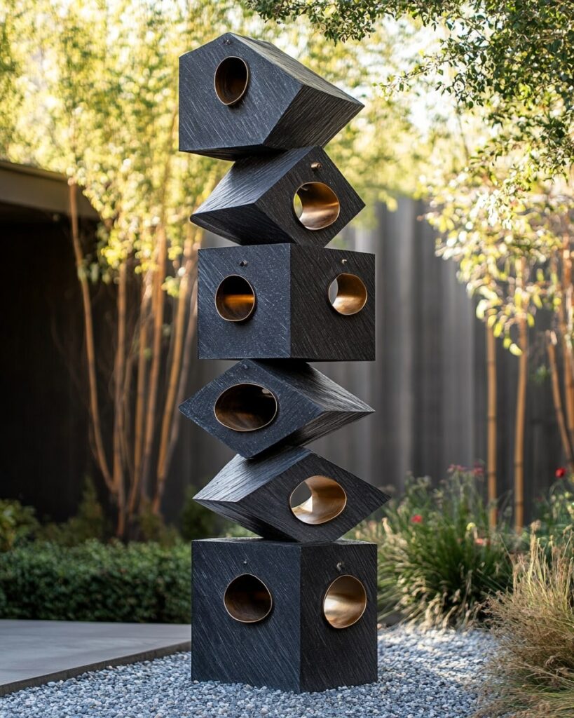 Multi-Tiered Birdhouse Column