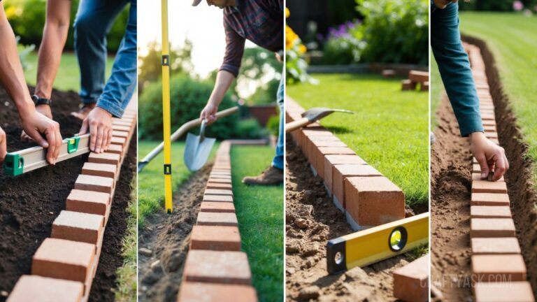 How To Lay Brick Border Garden Edging